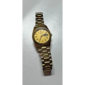 Vintage Seiko Womens watch Ladies Bracelet God‎ Tone Wristwatch 7N83 New Battery